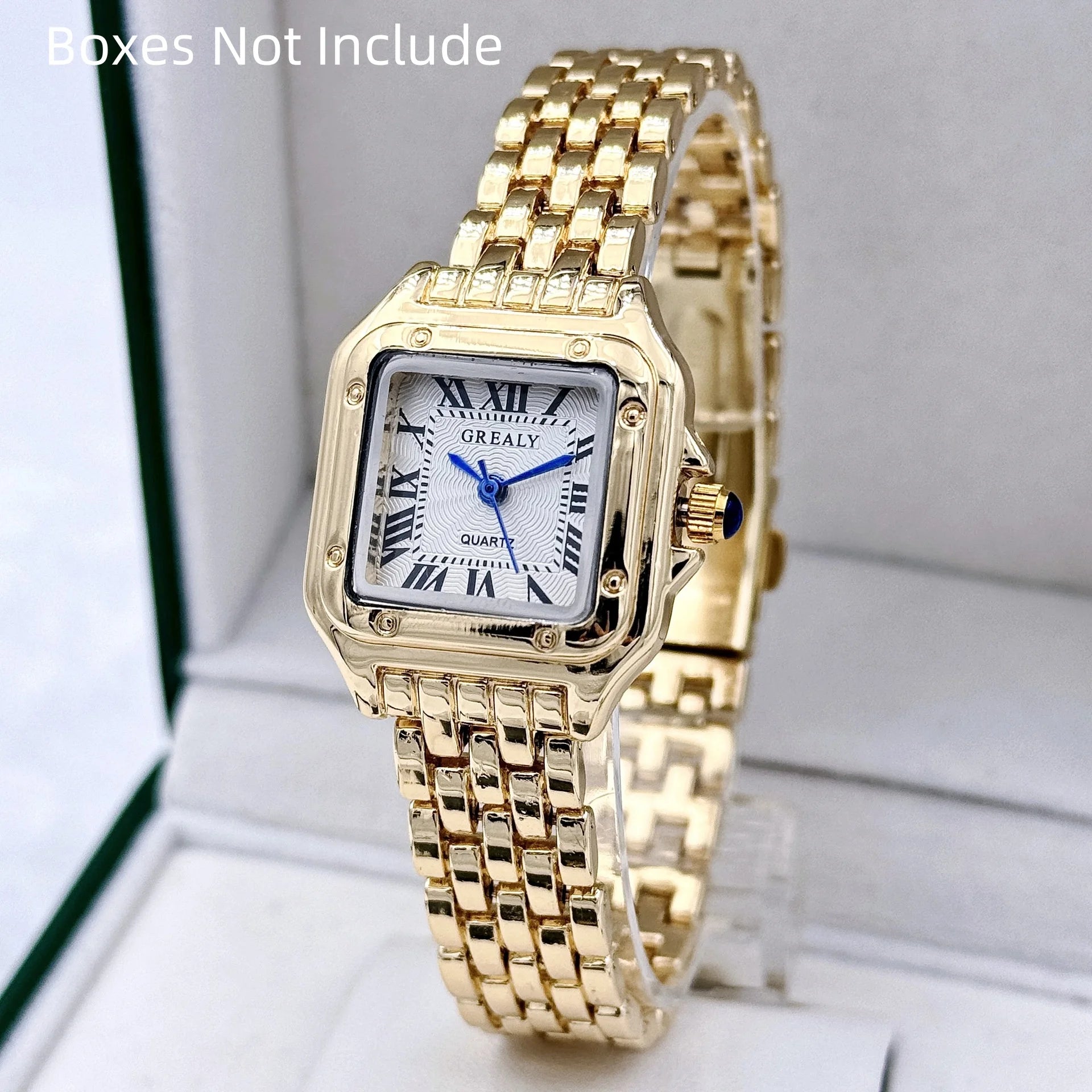 Classic Women’s Square Watch – Stainless Steel Bracelet Elegant Look