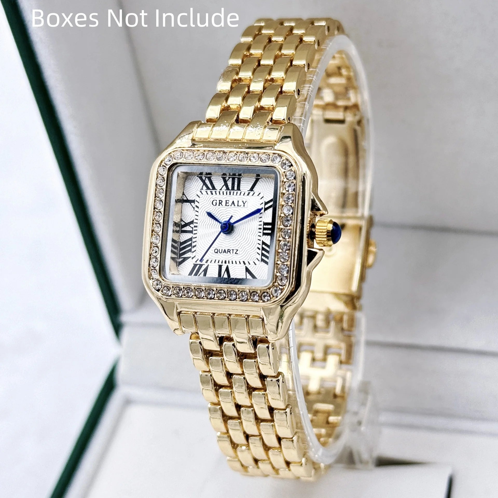 Classic Women’s Square Watch – Stainless Steel Bracelet Elegant Look