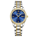 Luxury Women’s Stainless Steel Watch – Elegant Diamond Style Dial